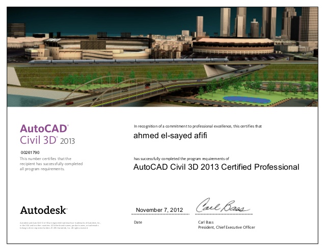 Autodesk autocad civil 3d certification